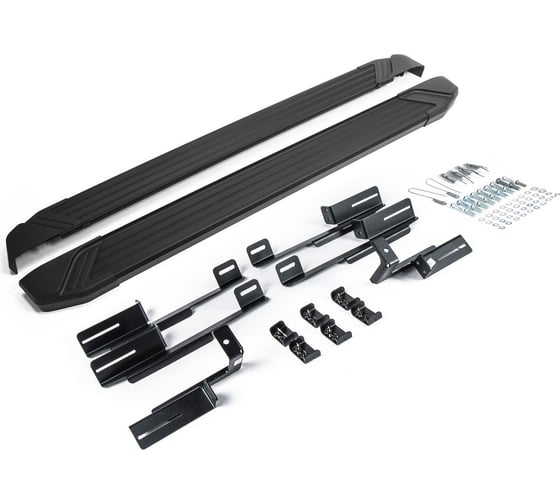 Изображение товара Пороги на автомобиль Rival Black для Mitsubishi Eclipse Cross 2018-2021 г.в., 180 см, 2 шт., алюминий F180ALB.4007.1