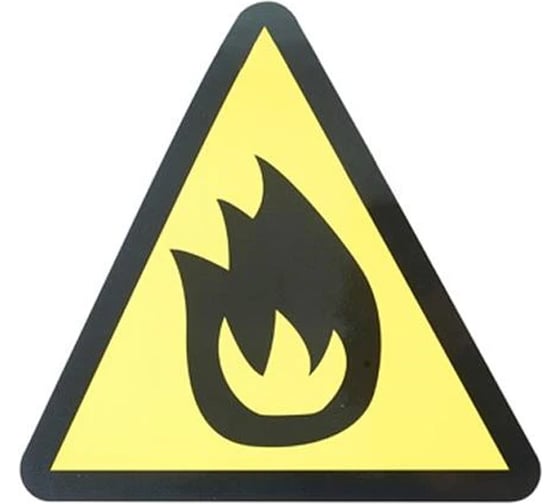 Изображение товара Знак электробезопасности HLT Пожароопасно 150х150х150мм, упаковка 21 шт 081-26-027