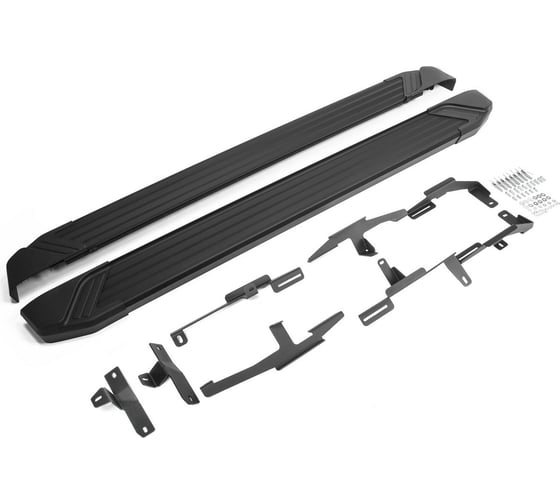 Изображение товара Пороги на автомобиль Rival Black для Mazda CX-9 II 2016-н.в., 193 см, 2 шт., алюминий F193ALB.3803.2