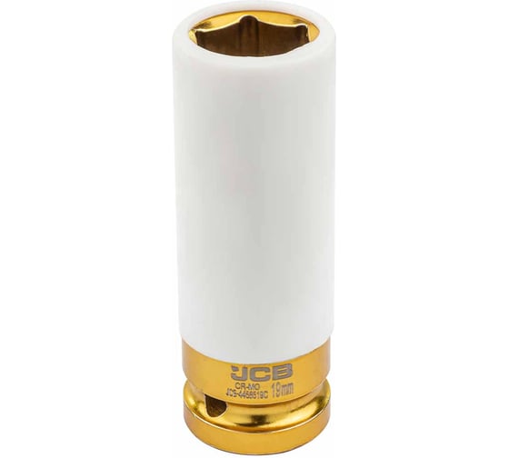 Изображение товара Головка глубокая JCB  19 мм, 1/2DR, с пластиковым защитным кожухом для литых дисков JCB-4458519C(59525)