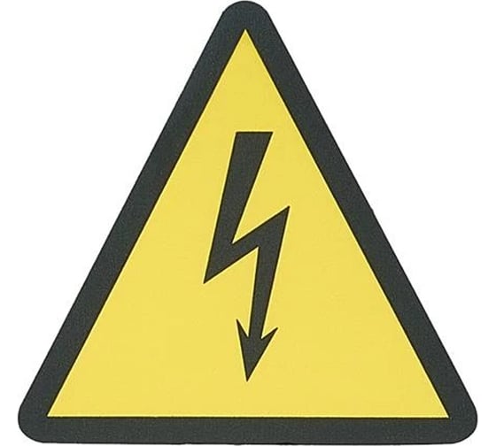 Изображение товара Знак электробезопасности HLT наклейка, Молния, 50х50х50мм, упаковка 108 шт 081-26-16