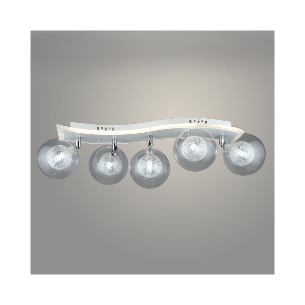 Изображение товара Люстра РОСТОК S2280/5 WT белый 5x5W G9+1x22W LED 3000-6500K ПДУ диммер d680 h210, QH23 988034176