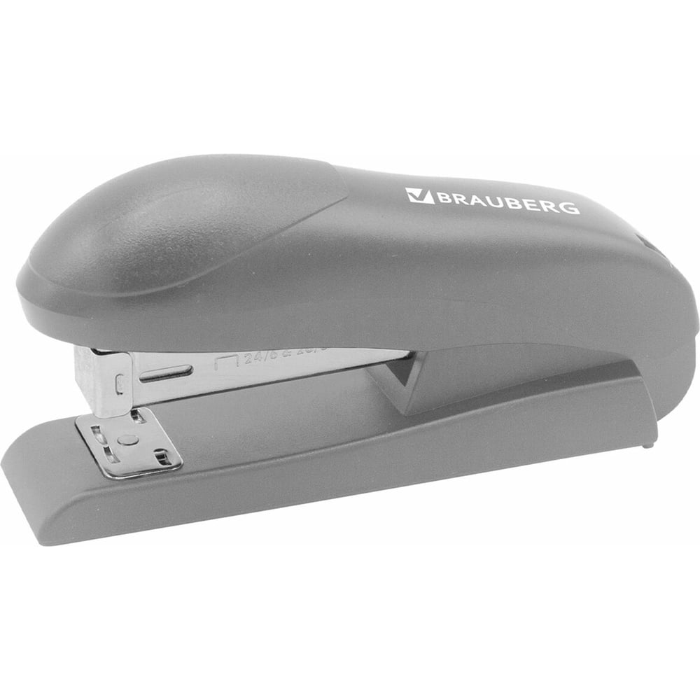 Изображение товара Степлер БРАУБЕРГ №24/6 и №26/6 до 30 листов серый