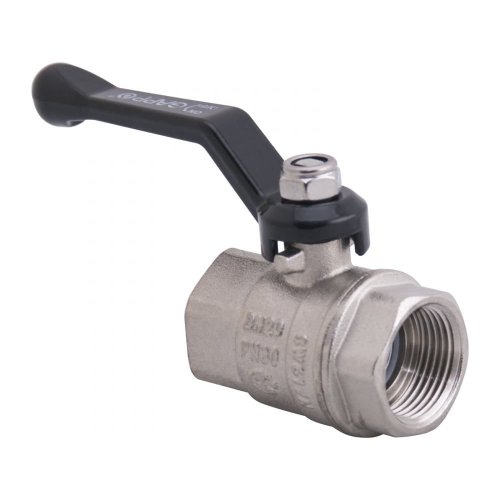 Изображение товара Кран шаровой полнопроходной Gappo ВР-ВР 1" с рычагом из алюминия