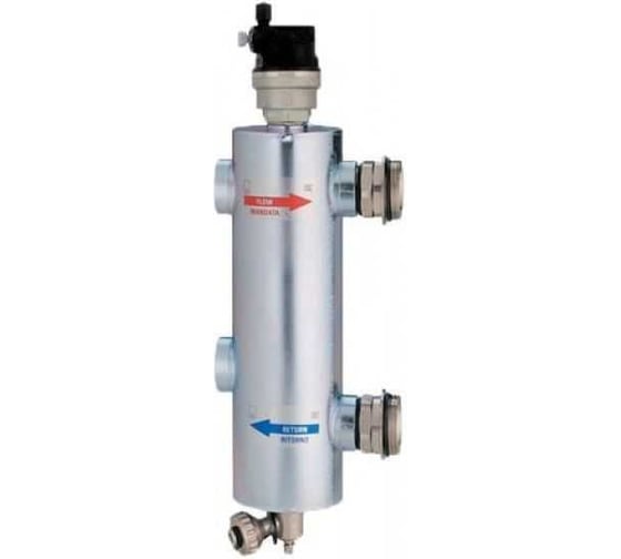 Изображение товара Гидравлический разделитель FIV 2+2 (ниппель 1 1/4"-1" - 2 шт, воздушный клапан - 1 шт, сливной кран - 1 шт) 9894R010