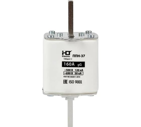 Изображение товара Плавкая вставка предохранителя HLT ППН-37, габарит 2, 400/160А 091-01-055
