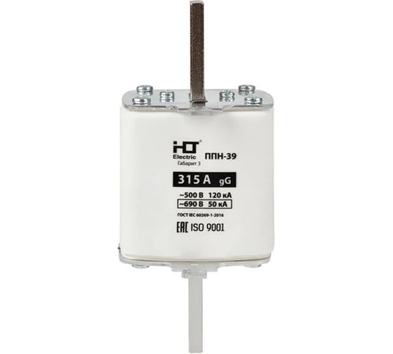 Изображение товара Плавкая вставка предохранителя HLT ППН-39, габарит 3, 630/315А 091-01-064