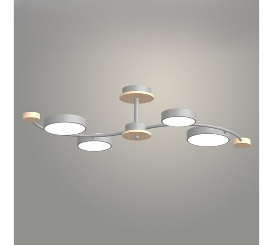 Изображение товара Люстра РОСТОК XI3261/4 GRAY+WOOD серый+дерево 60W LED 3000-6000K d800 h200, HN23 988371525