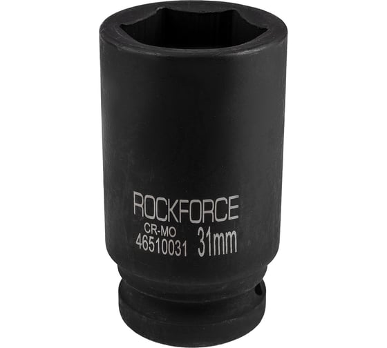 Изображение товара Головка 6-гранная Rockforce ударная, глубокая, 31мм, 3/4"DR RF-46510031(57518)