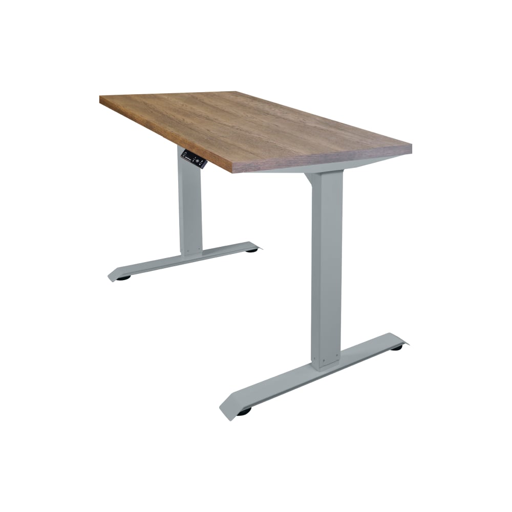 Изображение товара Стол с регулируемой высотой StolStoya БАЗАЛЬТ из МДФ дуб мореный серый 160x80