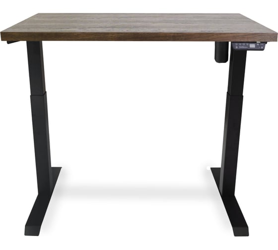 Изображение товара Стол с регулируемой высотой StolStoya МОТОР подстолье черное и столешница МДФ шпон дуб мореный 140x70 SE211IBDM14070
