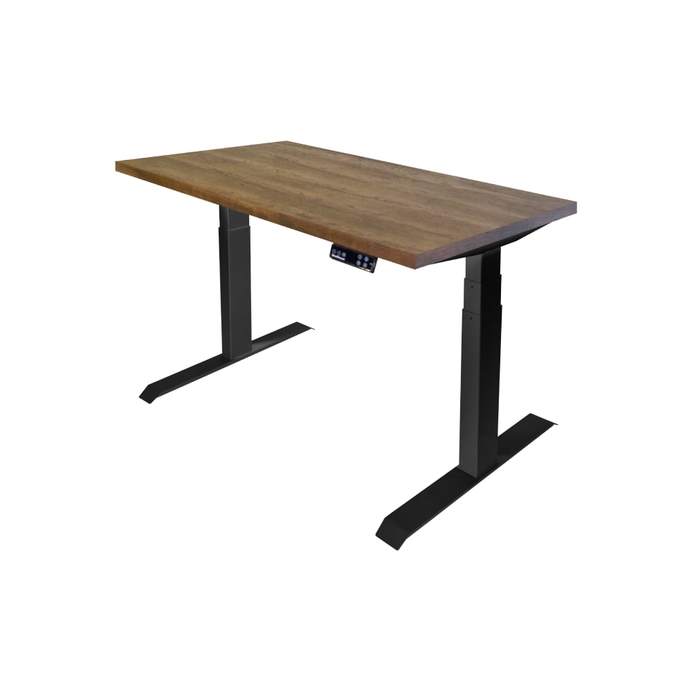 Изображение товара Стол двухмоторный с регулируемой высотой StolStoya ТИТАН 160x80 см черный дуб мореный