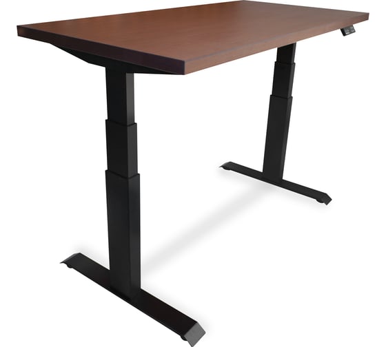 Изображение товара Стол двухмоторный с регулируемой высотой StolStoya ТИТАН PRO подстолье черное и столешница МДФ шпон Венге 120x65 SE232ВV12065