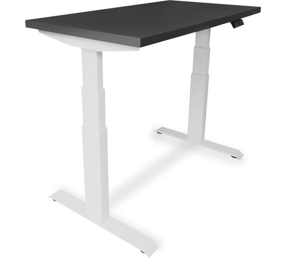 Изображение товара Стол двухмоторный с регулируемой высотой StolStoya ТИТАН PRO подстолье белое и столешница МДФ Сланцево-серая 160x80 SE232WSS16080