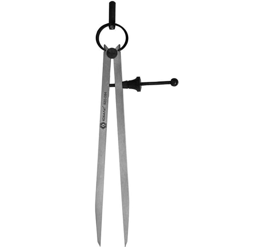 Изображение товара Циркуль разметочный КОБАЛЬТ ширина раскрытия до 175 мм, с пружиной и фиксирующим винтом, разметка дерева/кожи/пластика/мягких металлов, углеродистая сталь, подвес 920-094