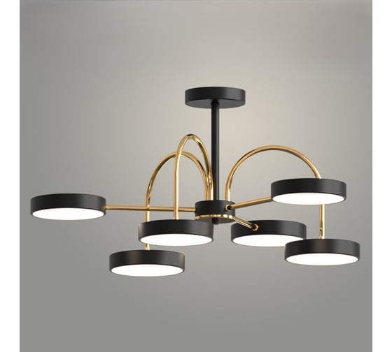 Изображение товара Люстра РОСТОК XI3249/6 BK+FGD черный/золото 108W LED 3000-6000K d740 h330, HN23 988371515