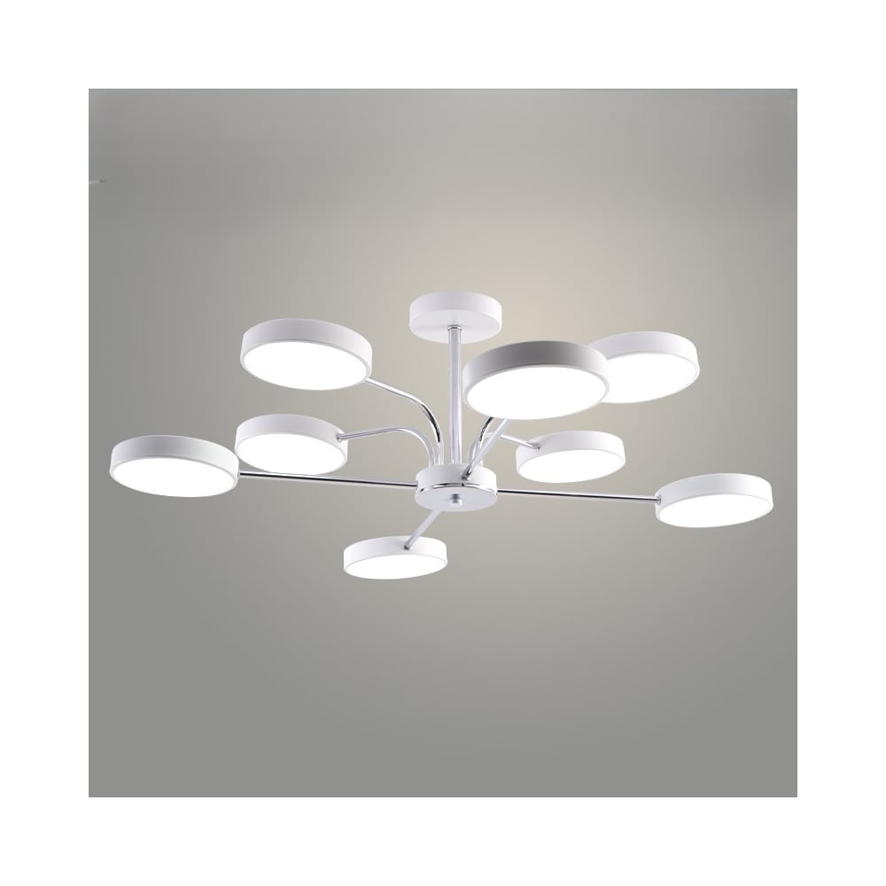 Изображение товара Люстра РОСТОК XI3243/8 WT+CR белый/хром 144W LED 3000-6000K d840 h260, HN23 988371508