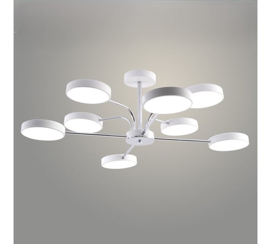 Изображение товара Люстра РОСТОК XI3243/8 WT+CR белый/хром 144W LED 3000-6000K d840 h260, HN23 988371508