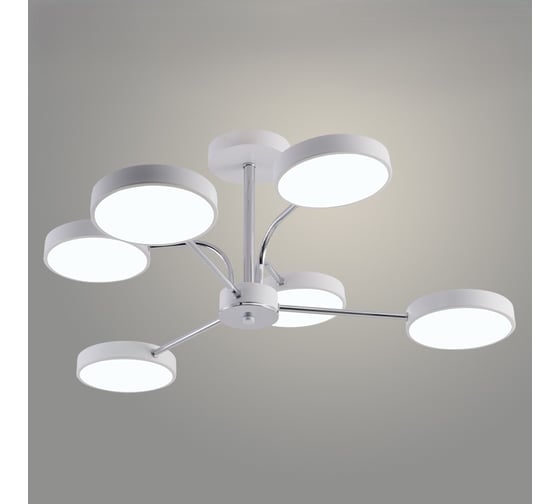 Изображение товара Люстра РОСТОК XI3243/6 WT+CR белый/хром 108W LED 3000-6000K d740 h260, HN23 988371506