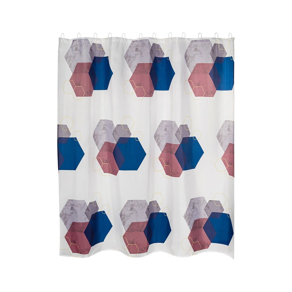 Изображение товара Занавеска для ванной Рыжий кот Угольники SC-PE-52 1800х1800 водоотталкивающая