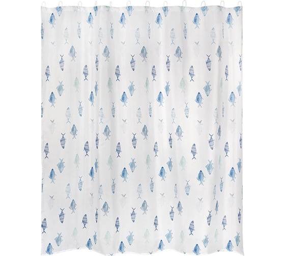 Изображение товара Занавеска для ванной Рыжий кот Рыбки полные вертикальные SC-PE-50 108996