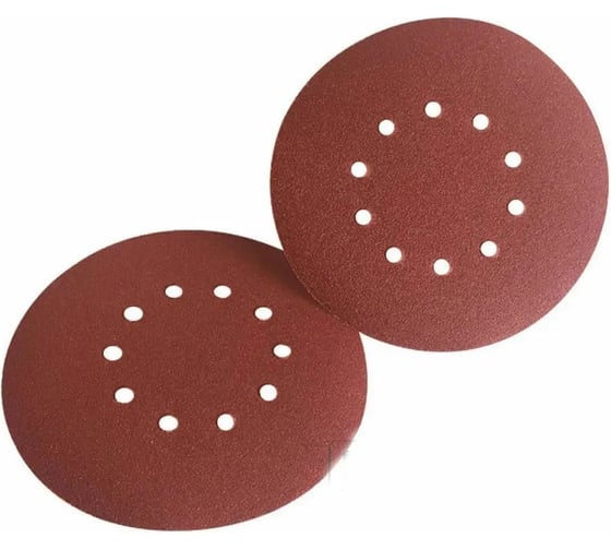 Изображение товара Шлифовальные круги Vitatools 225 мм, для жирафа, Р240, 100 шт, 10 отверстий R-225-P240-100-10