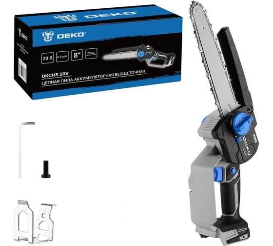 Изображение товара Пила цепная аккумуляторная бесщеточная DEKO DKCHS 20V, 20В, без ЗУ и АКБ 085-2015