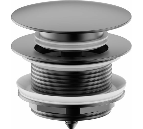 Изображение товара Донный клапан для ванны Wonzon & Woghand, темный графит WW-SS105-BGM