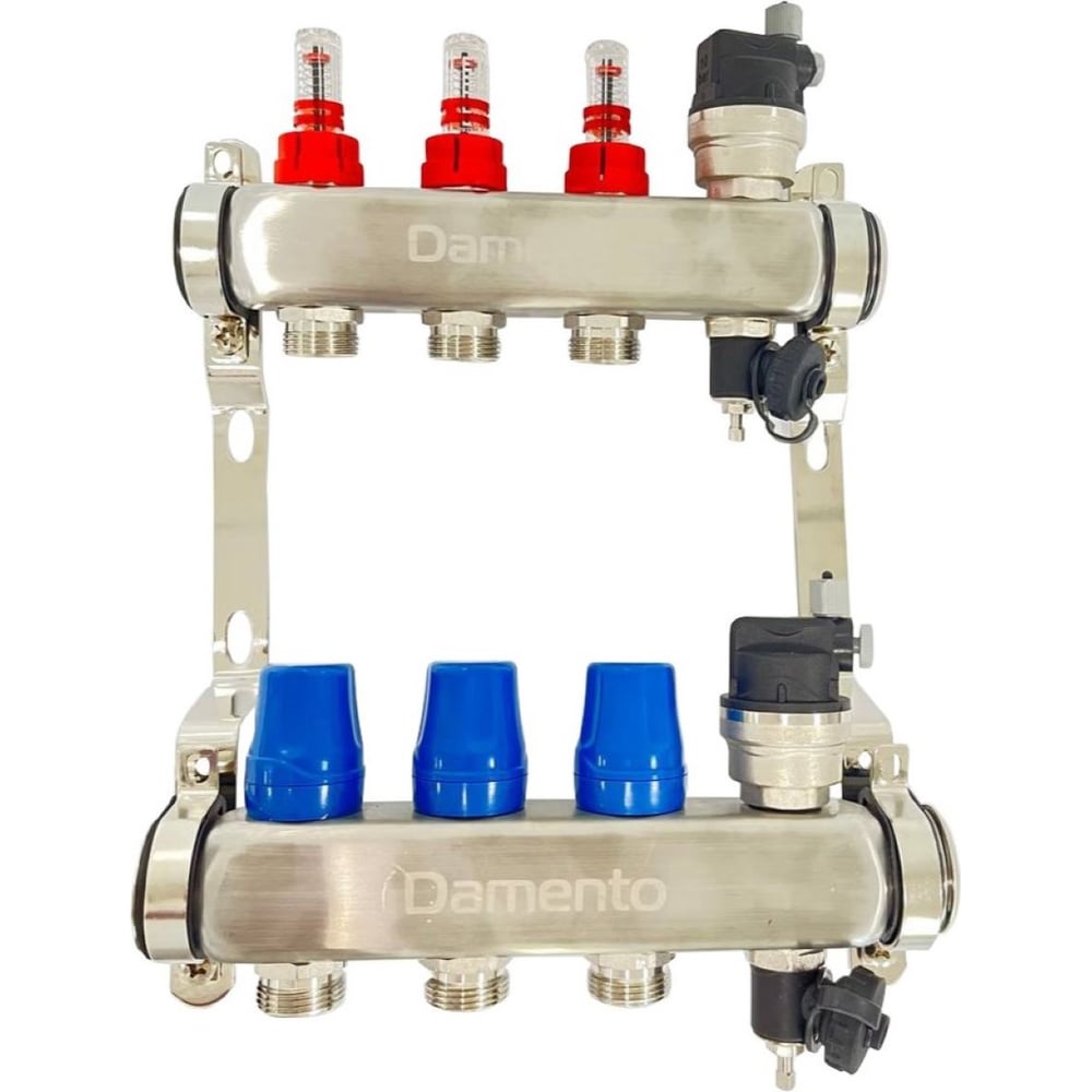 Изображение товара Коллекторная группа Damento Clima 1 3 хода из нержавеющей стали для систем отопления