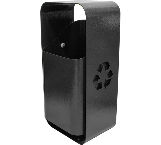 Изображение товара Прямоугольная уличная урна ПРОФМЕТСТИЛЬ серая МАФ-1 1143