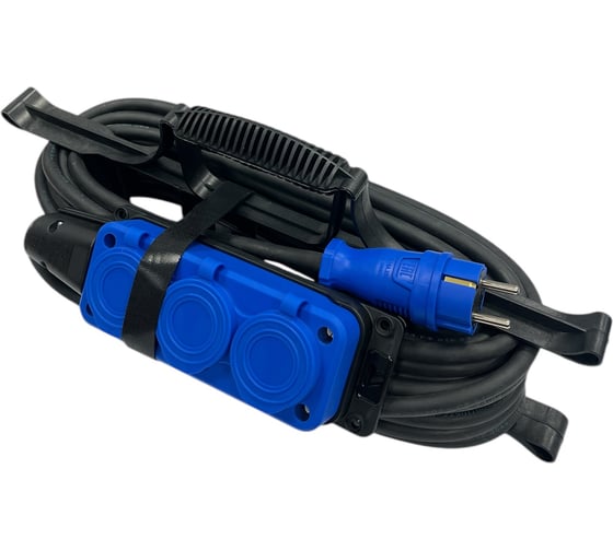 Изображение товара Удлинитель силовой iTOK тип SUR серии iCONNECT COLOR на рамке без земли ПВС 2х1,5 мм 3 гнезда IP54 ГОСТ цвет синий 30 мi-CONNECT-COLOR-SUR-PVS-215-3-54-30-BLUE