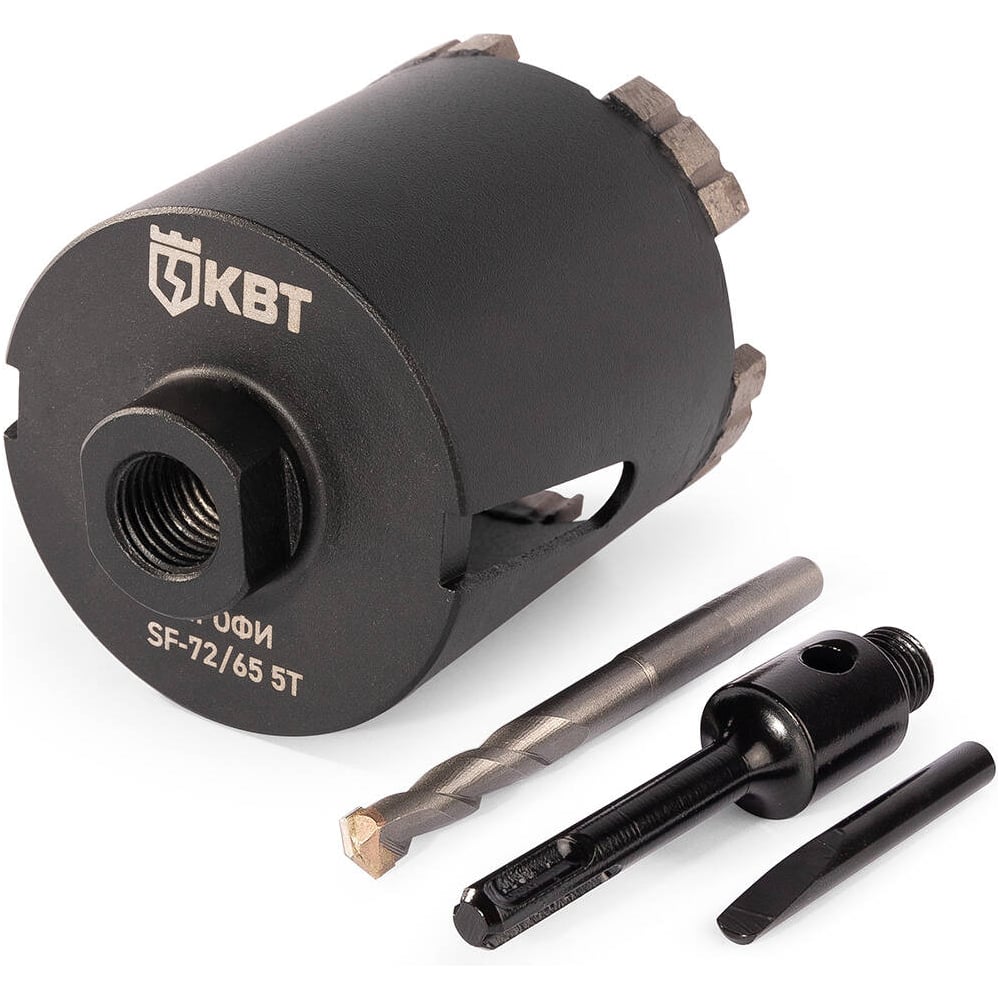 Изображение товара Коронка КВТ SF 72/65 мм 5T алмазная для бетона камня с SDS-Plus