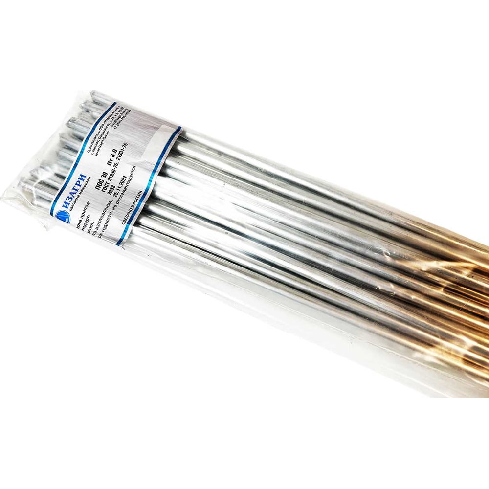 Изображение товара Оловянно-свинцовый припой ИЗАГРИ ПОС-30 400х8 мм 5 кг для меди и латуни