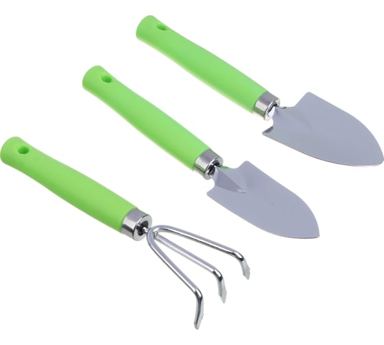 Изображение товара Набор для ухода за комнатными растениями Inbloom (совки 17.5см, грабли 15.4см), пластик, металл 182-030