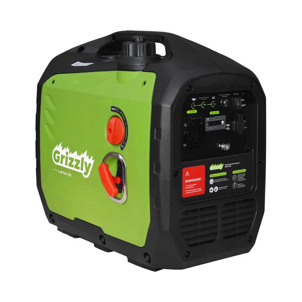 Изображение товара Инверторный генератор Grizzly GEIG-2000 2.2 кВт для дома и работы