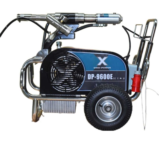 Изображение товара Окрасочный аппарат Dino-Power 380V, 228 бар (Шланг 15м, пистолет, удлинитель 45см) DP-9600E2