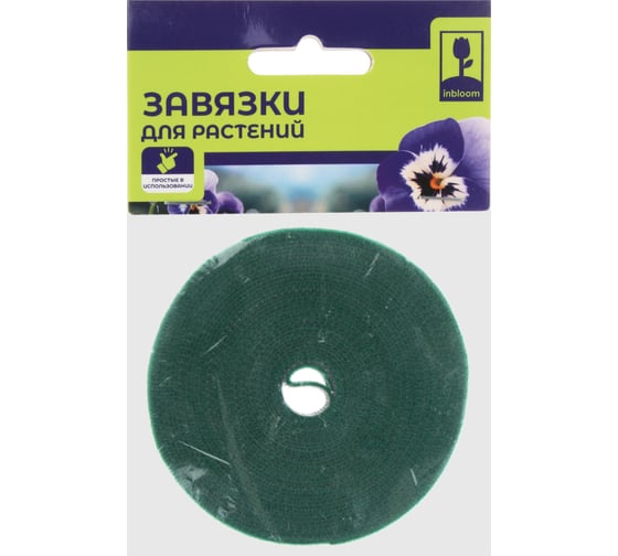 Изображение товара Завязки для растений на липучке Inbloom 1смх5м, нейлон 151-118