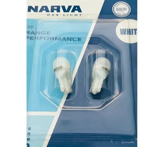 Изображение товара Автолампа W5W W2,1 9.5d LED 6000K блистер, 2шт 12V Narva 181454100 641836