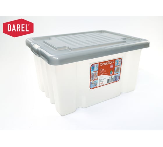 Изображение товара Ящик с крышкой Darel Plastic 18л серый ЯФ0118