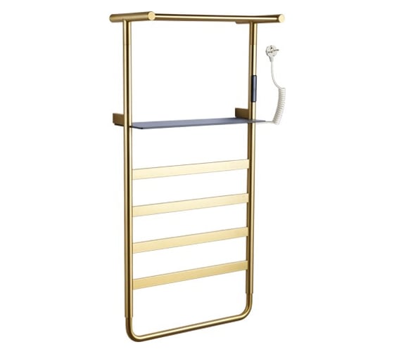 Изображение товара Электрический полотенцесушитель Wonzon & Woghand брашированное золото WW-A208-BG