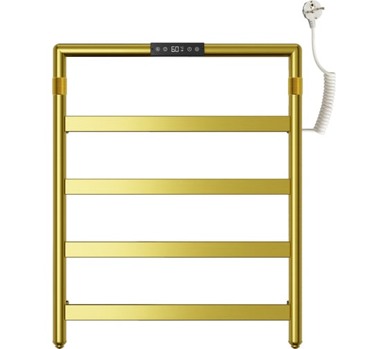 Изображение товара Электрический полотенцесушитель Wonzon & Woghand брашированное золото WW-A6014-BG