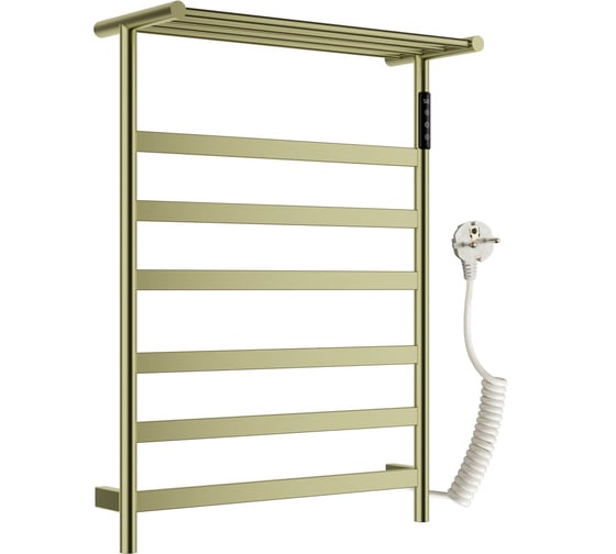 Изображение товара Электрический полотенцесушитель Wonzon & Woghand брашированное золото WW-A403-BG