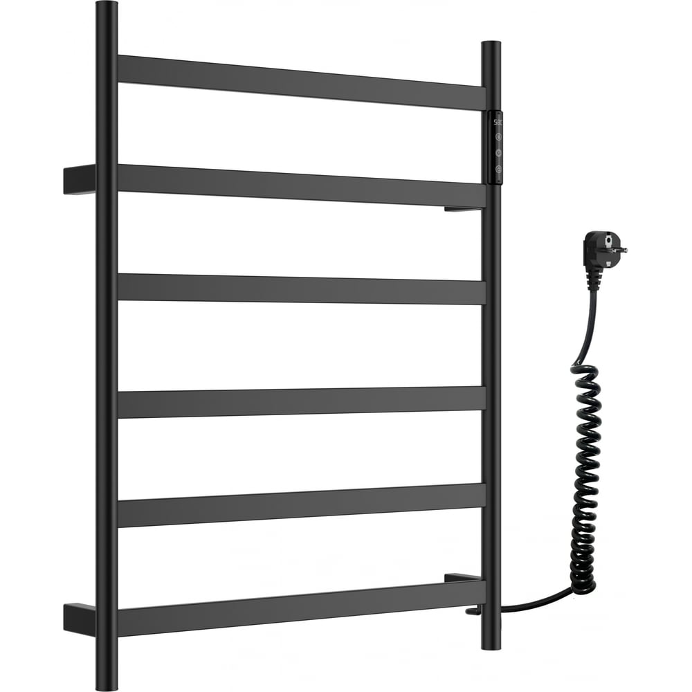 Изображение товара Электрический полотенцесушитель Wonzon черный матовый WW-A405-MB