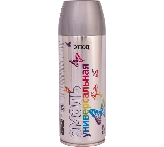 Изображение товара Аэрозольная краска Этюд RAL 9006 Серебристый, 520 мл ET-RL9006