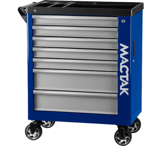 Изображение товара Тележка инструментальная МАСТАК НОВА 7 выдвижных ящиков, синяя 521-07580B