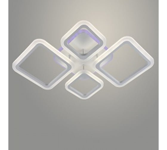 Изображение товара Люстра РОСТОК LI08822/2+2 PR WT белый 84W+8W LED RGB 3000-6500K d755 ПДУ(ИК) диммер, HN22 988027707