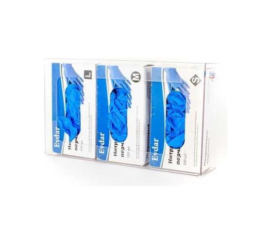 Изображение товара Диспенсер для одноразовых перчаток Evdar для трех упаковок D3010