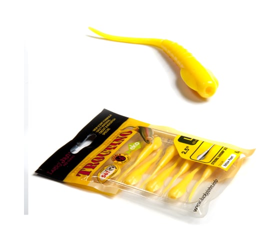 Изображение товара Съедобные искусственные твистеры LUCKY JOHN LJ Pro Series TROUTINO 2.5in, цвет 101, 8шт. 140126-101