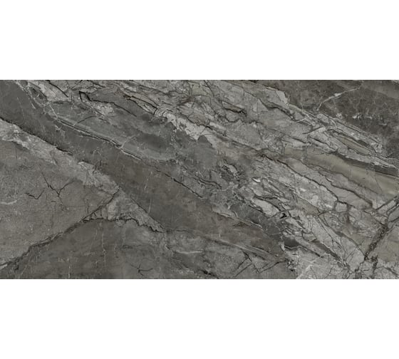 Изображение товара Керамогранит полированный LCM Минерал темно-серый / Mineral Graphite 60х120 см 60120INL25P