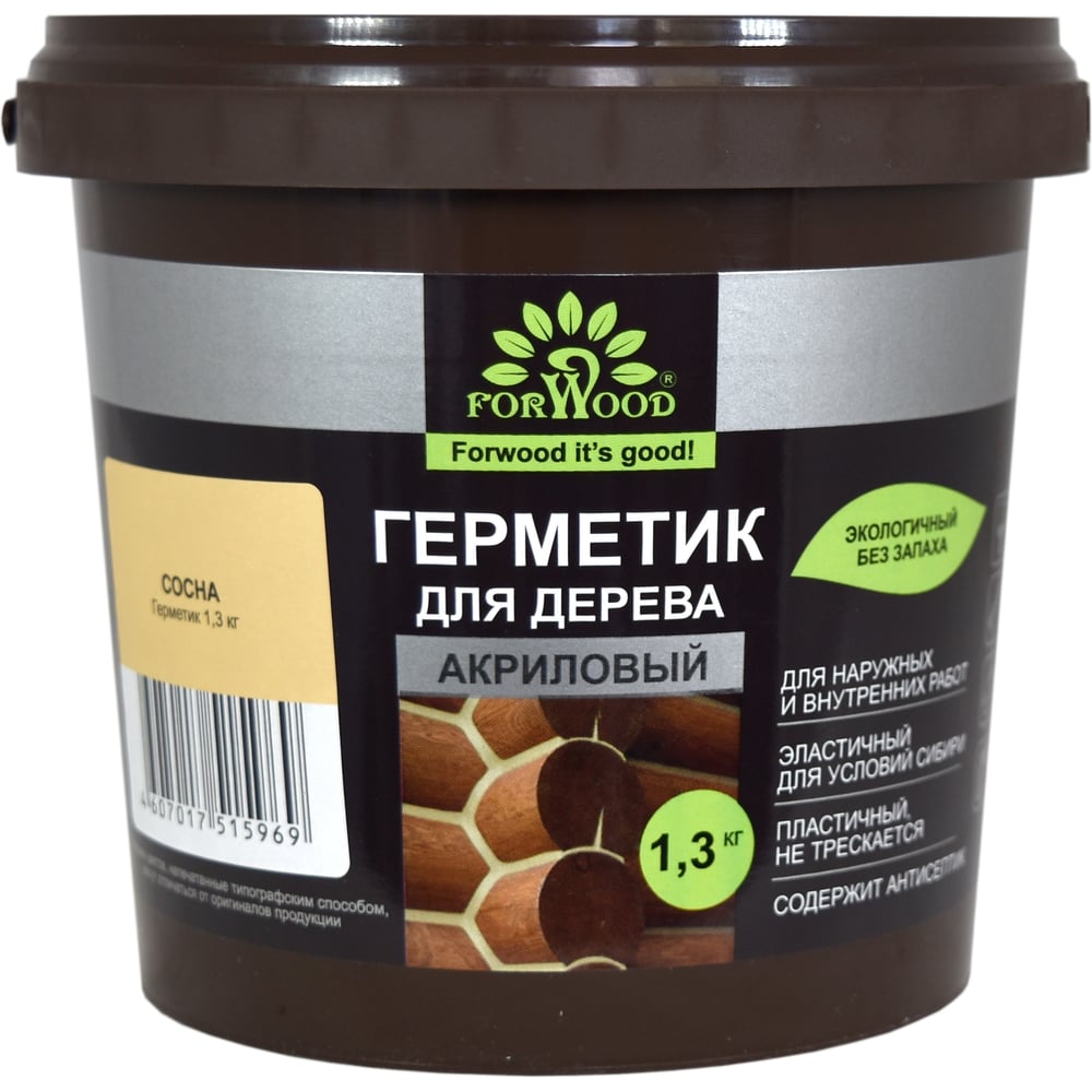 Изображение товара Герметик для дерева Forwood ВДАК-1501, сосна, 1,3 кг 141286 4607017515969